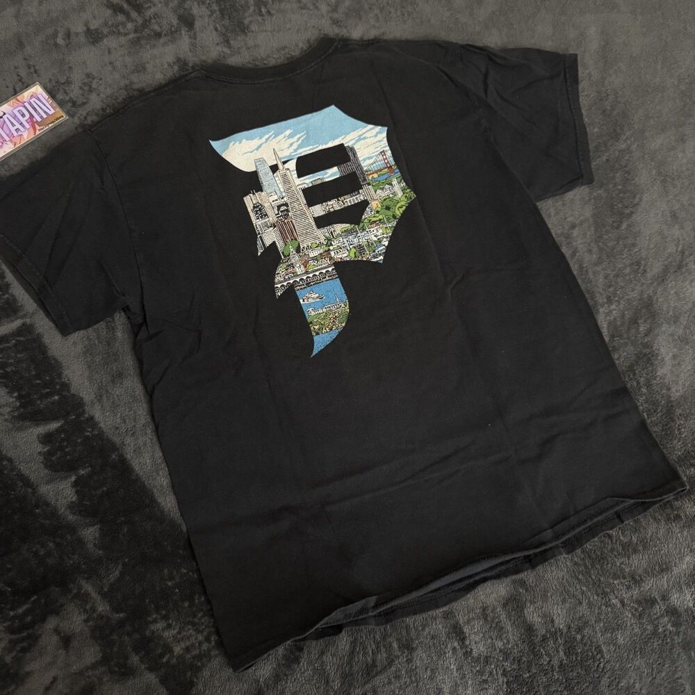 Primitive Skateboarding San Francisco P Logo 100% Cotton T-Shirt Mens Size Large
